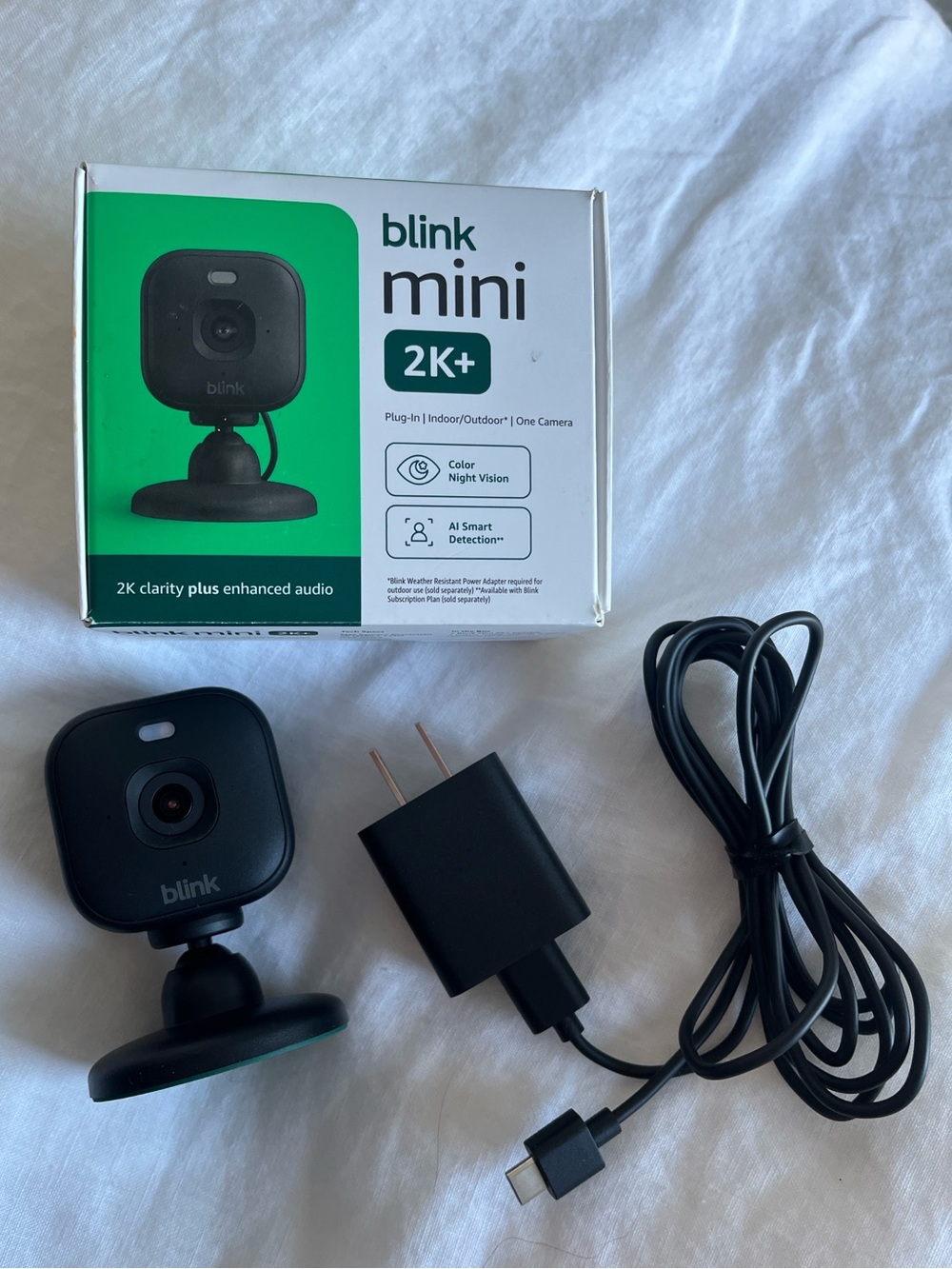 Blink Mini 2K+ Black Compact Indoor / Outdoor Security Camera